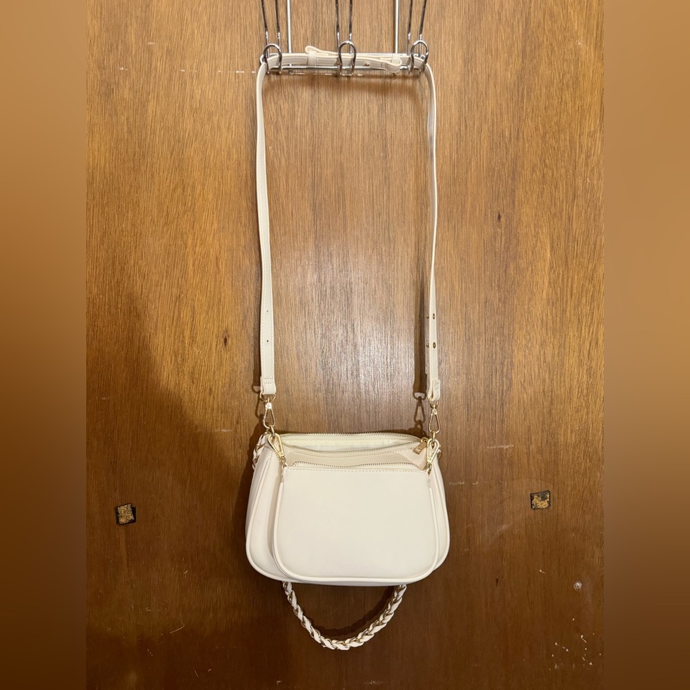 Cream multi pouch crossbody/shoulder bag